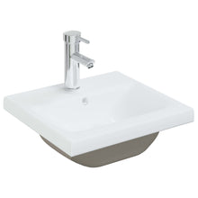 Inbouwwastafel Met Kraan Keramiek Wit 42 x 39 x 18 cm