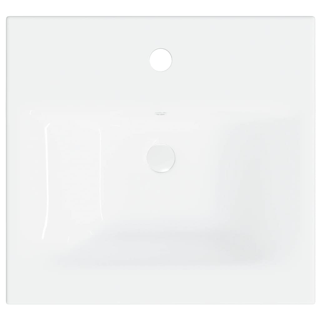 Inbouwwastafel Met Kraan Keramiek Wit 42 x 39 x 18 cm