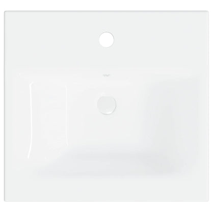Inbouwwastafel Met Kraan Keramiek Wit 42 x 39 x 18 cm