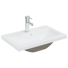 Inbouwwastafel met kraan 61x39x18 cm keramiek wit 61 x 39 x 18 cm