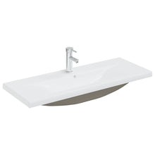 Inbouwwastafel met kraan 101x39x18 cm keramiek wit 101 x 39 x 18 cm