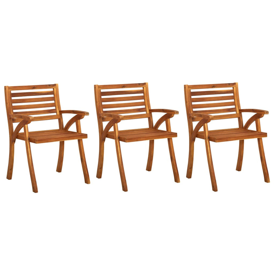 Tuinstoelen Met Kussens Massief Acaciahout 1 3 Beige