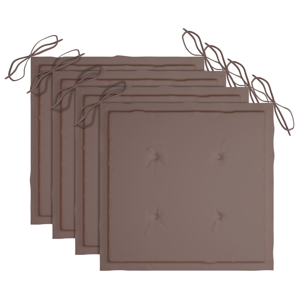 Tuinstoelen 3 St Met Kussens Massief Acaciahout Taupe
