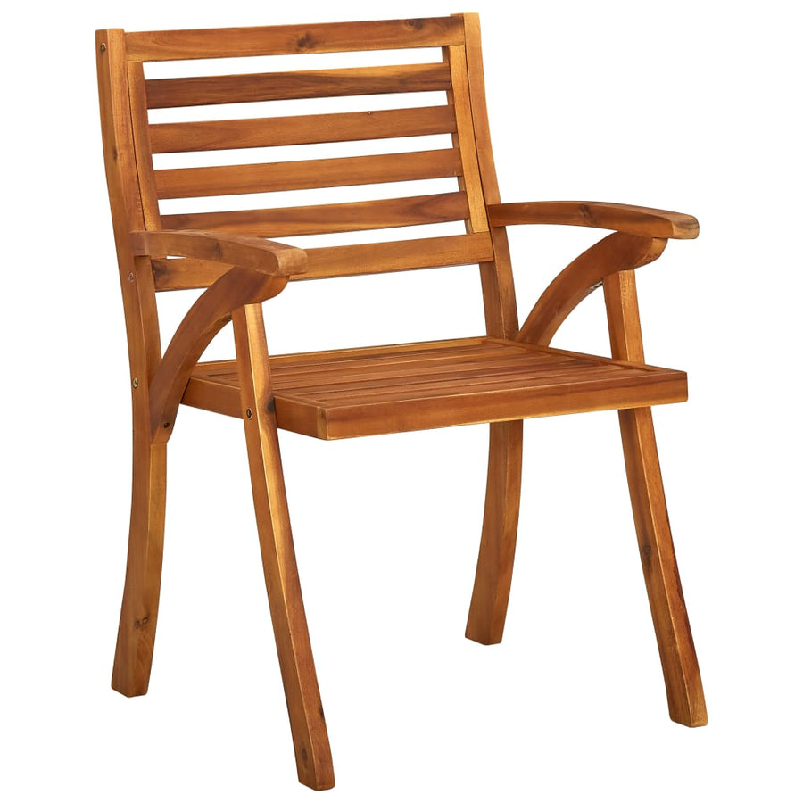 Tuinstoelen Met Kussens Massief Acaciahout 3 Wijnrood