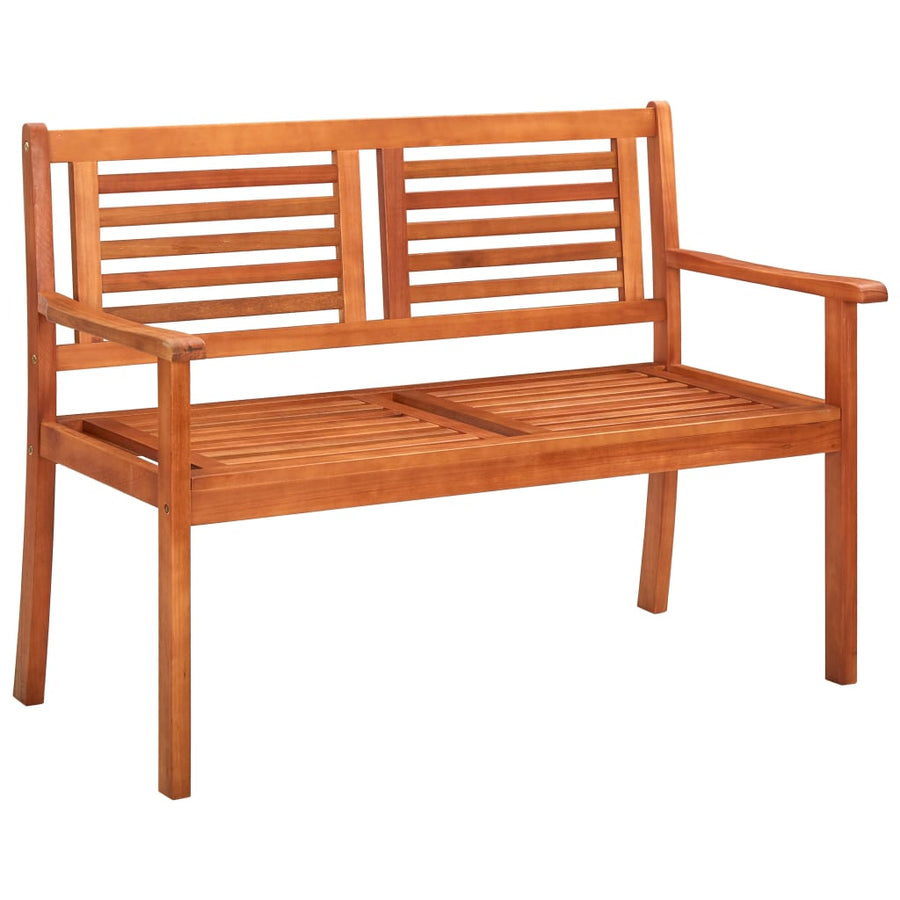 Tuinbank 2-Zits Met Kussen Massief Eucalyptushout 120 cm Crème