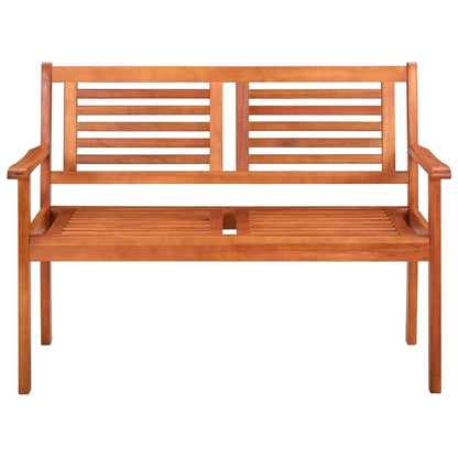 Tuinbank 2-Zits Met Kussen Massief Eucalyptushout 120 cm Crème