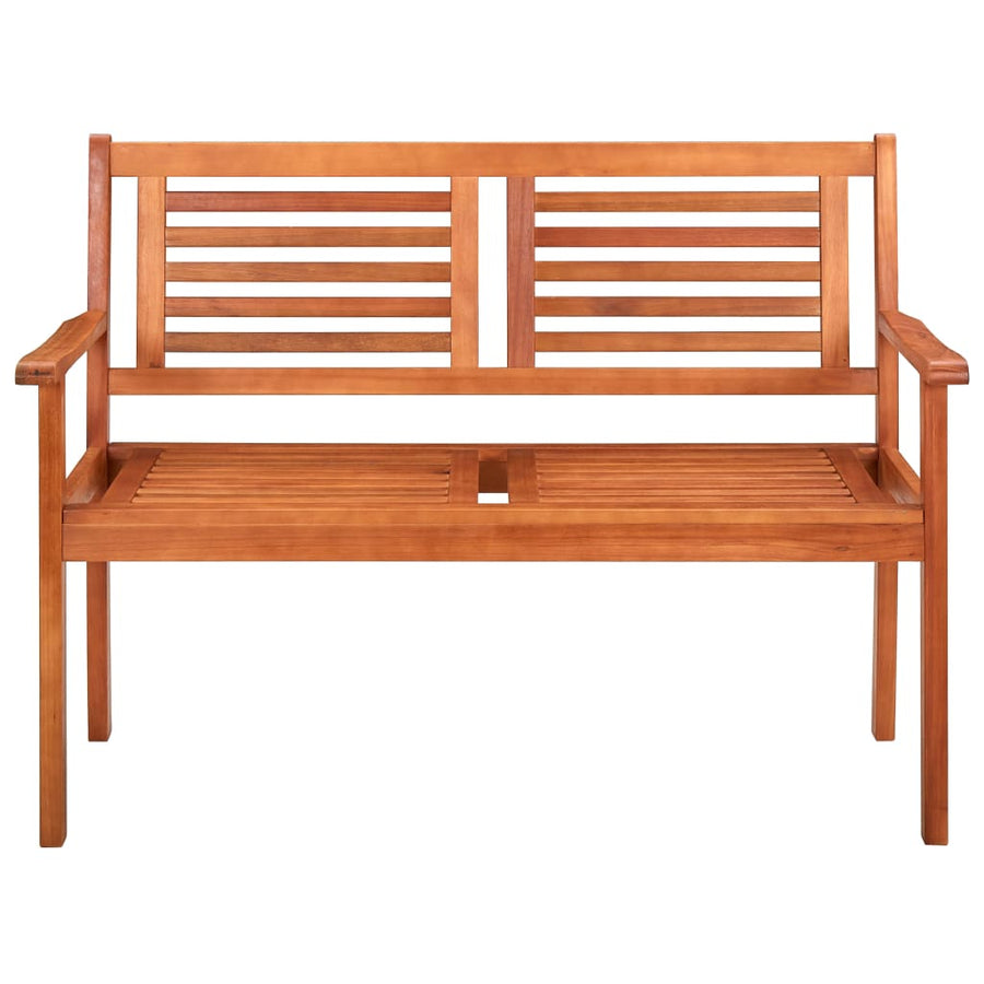 Tuinbank 2-Zits Met Kussen Massief Eucalyptushout 120 cm Crème