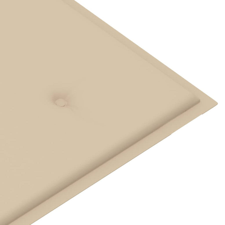 Tuinbank 2-Zits Met Kussen 120 Cm Massief Eucalyptushout Beige