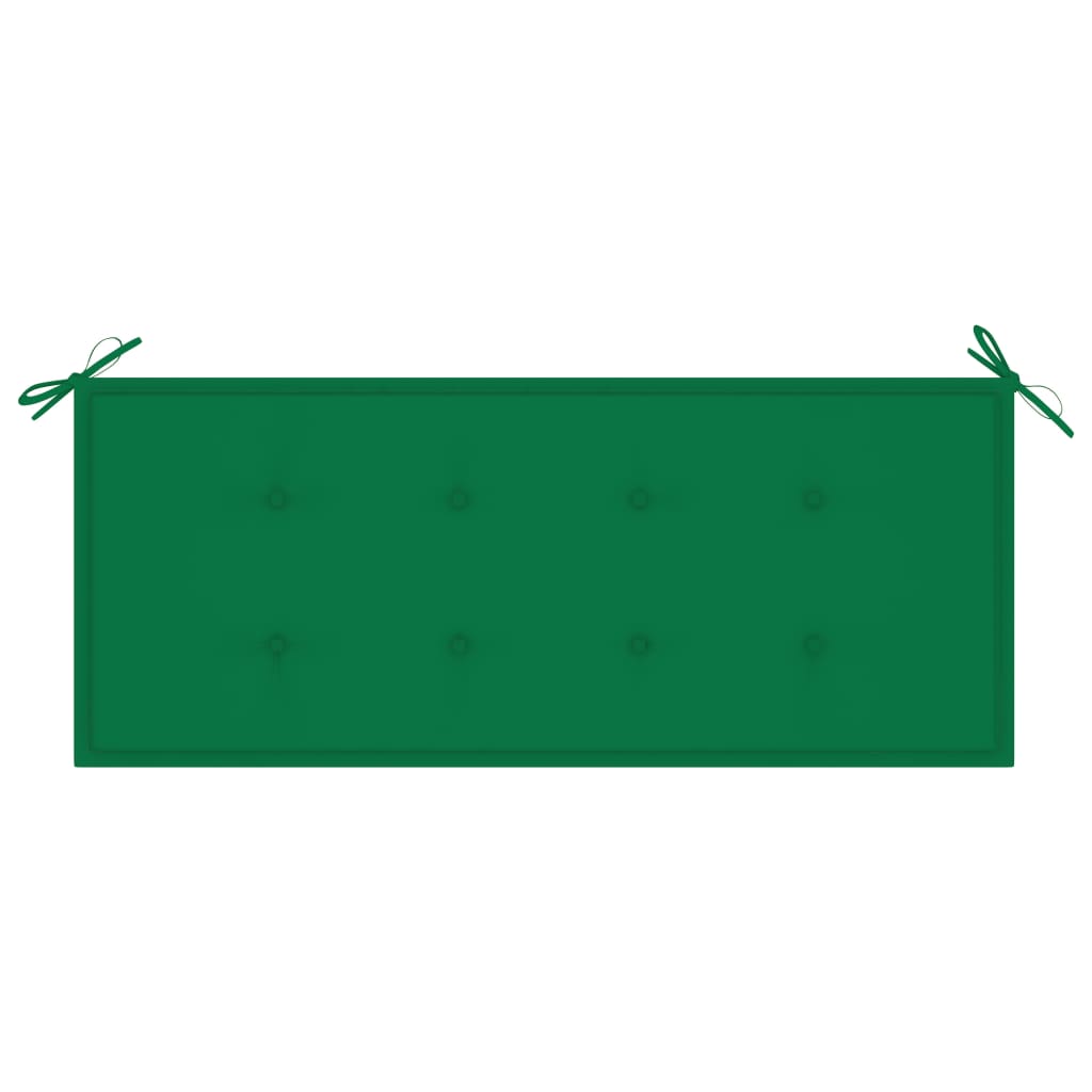 Tuinbank 2-Zits Met Kussen Massief Eucalyptushout 120 cm Groen