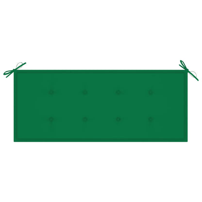 Tuinbank 2-Zits Met Kussen Massief Eucalyptushout 120 cm Groen