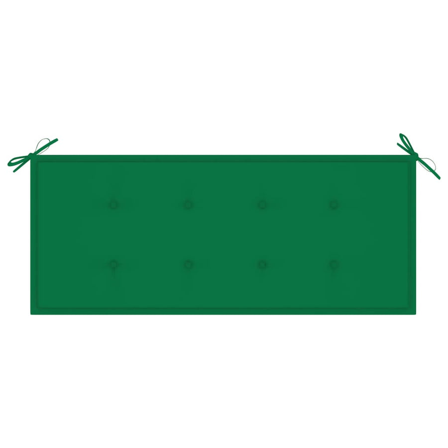 Tuinbank 2-Zits Met Kussen Massief Eucalyptushout 120 cm Groen