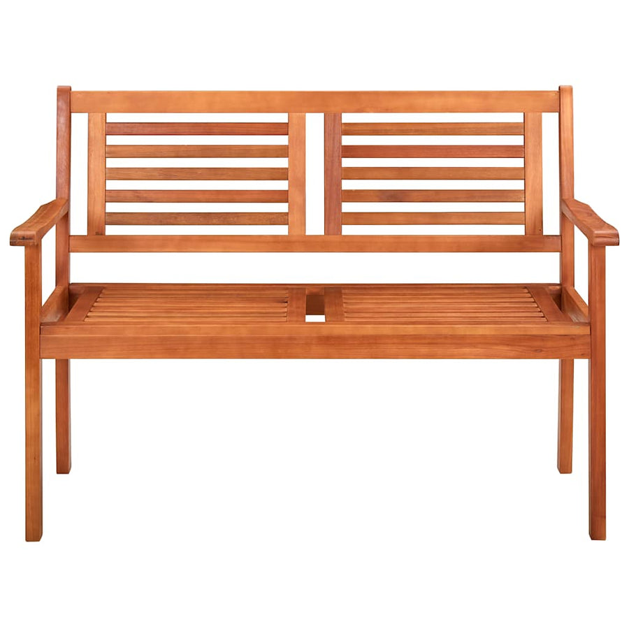 Tuinbank 2-Zits Met Kussen Massief Eucalyptushout Heldergroen 120 cm