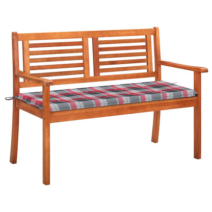 Tuinbank 2-Zits Met Kussen Massief Eucalyptushout 120 cm