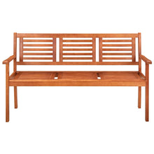 Tuinbank 3-Zits Met Kussen Massief Eucalyptushout 150 cm