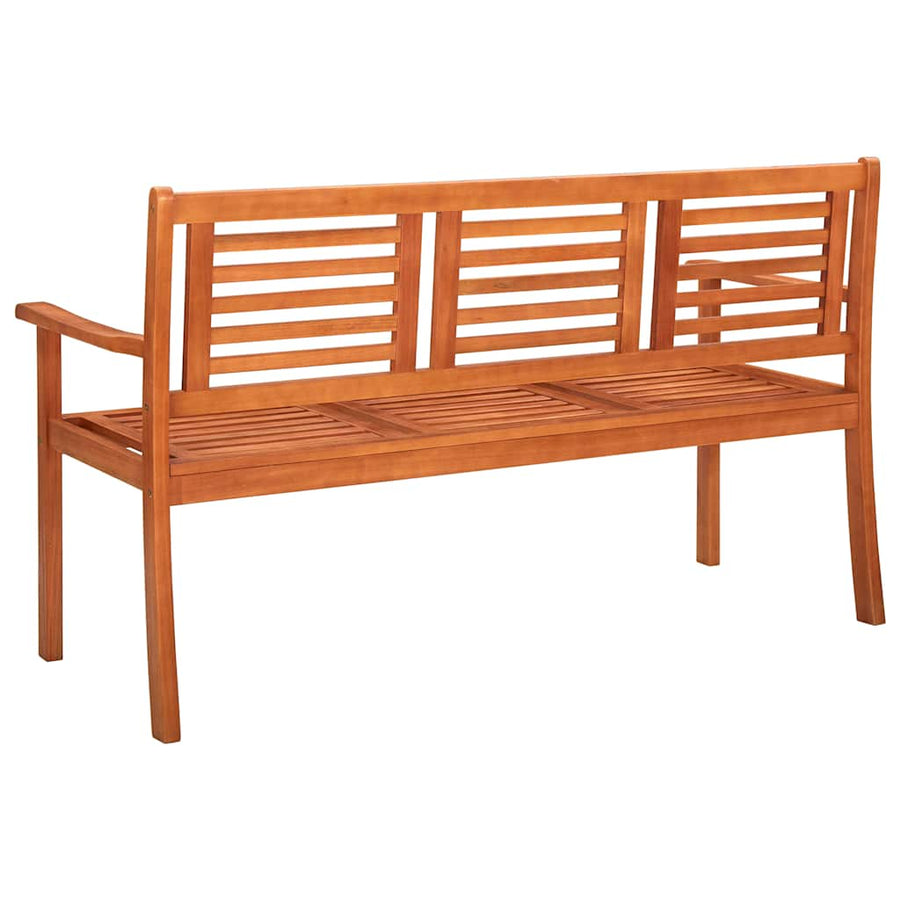 Tuinbank 3-Zits Met Kussen Massief Eucalyptushout 150 cm