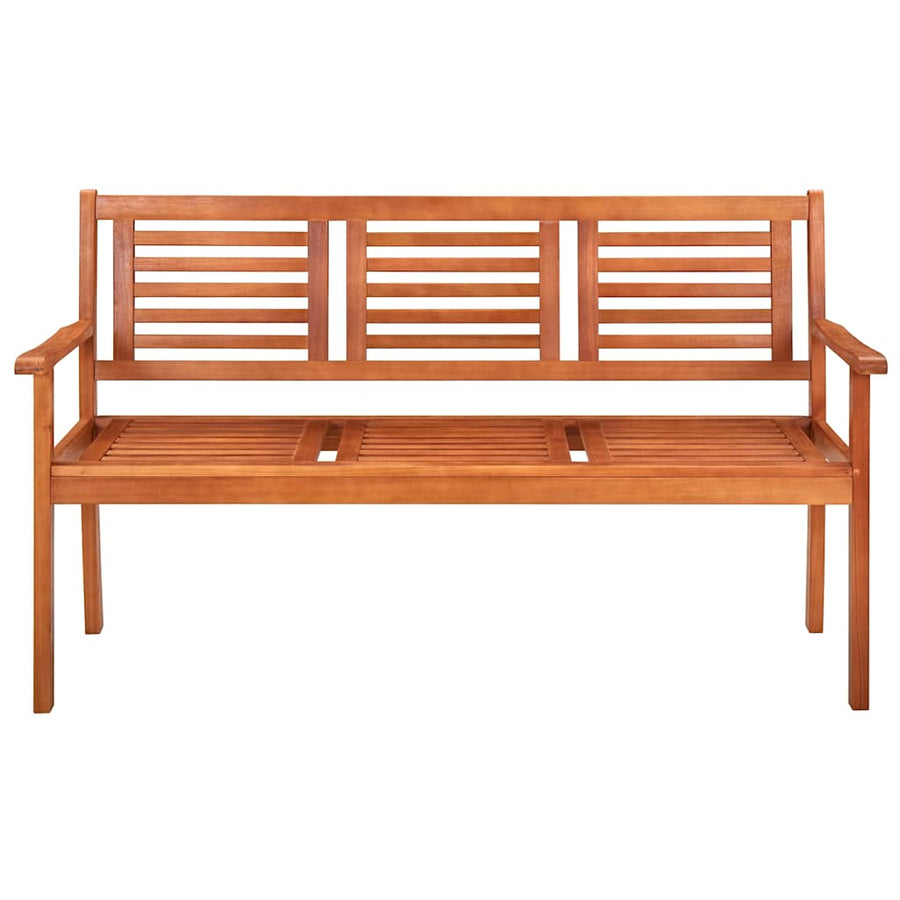 Tuinbank 3-Zits Met Kussen Massief Eucalyptushout 150 cm
