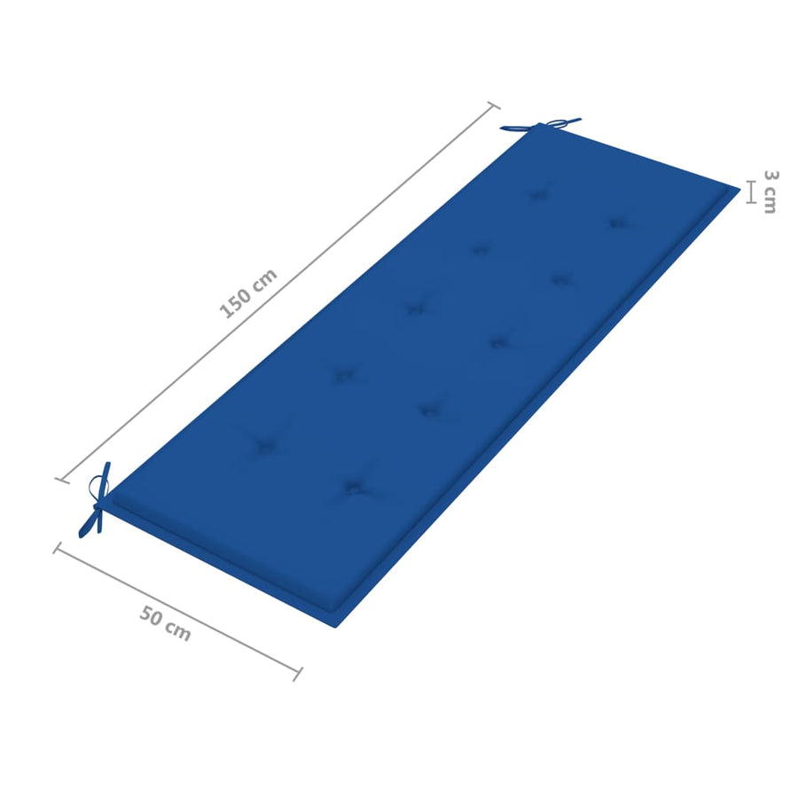 Tuinbank 3-Zits Met Kussen Massief Eucalyptushout 150 cm