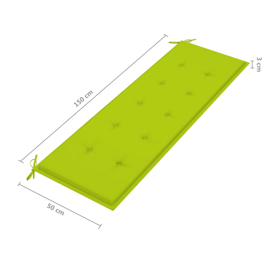 Tuinbank 3-Zits Met Kussen Massief Eucalyptushout 150 cm