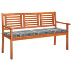 Tuinbank 3-zits 150 cm massief eucalyptushout