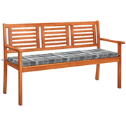 Tuinbank 3-zits 150 cm massief eucalyptushout
