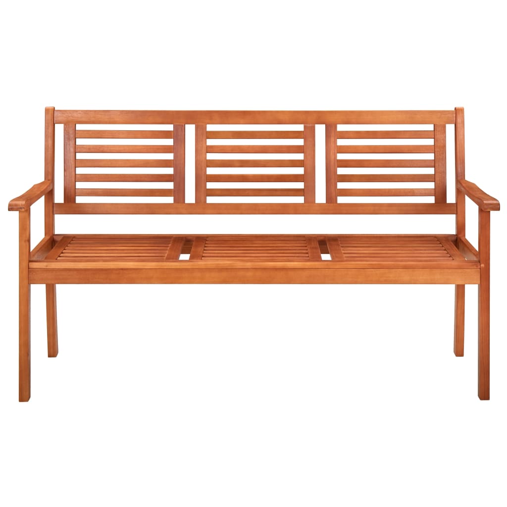 Tuinbank 3-Zits Met Kussen Massief Eucalyptushout 150 cm