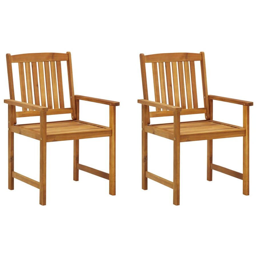 Tuinstoelen 2 St Met Kussens Massief Acaciahout 1 Antraciet