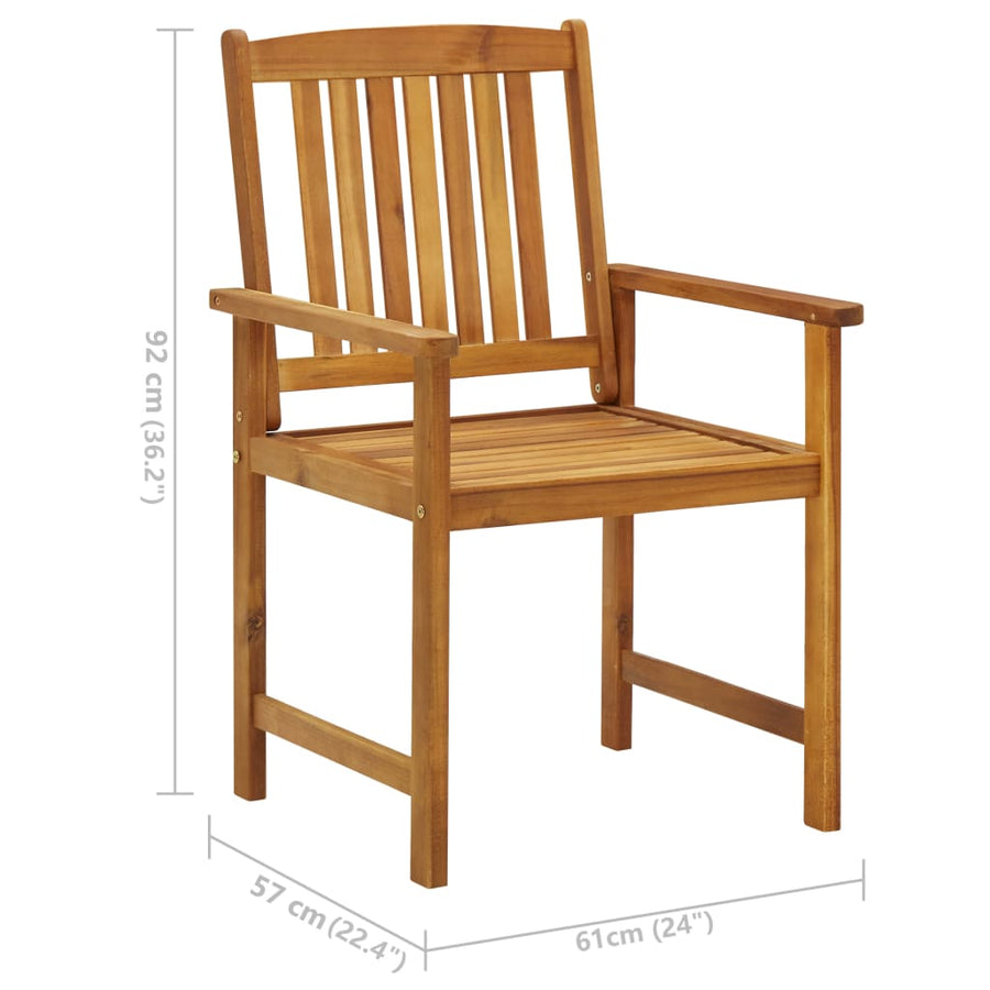Tuinstoelen 2 St Met Kussens Massief Acaciahout 1 Antraciet
