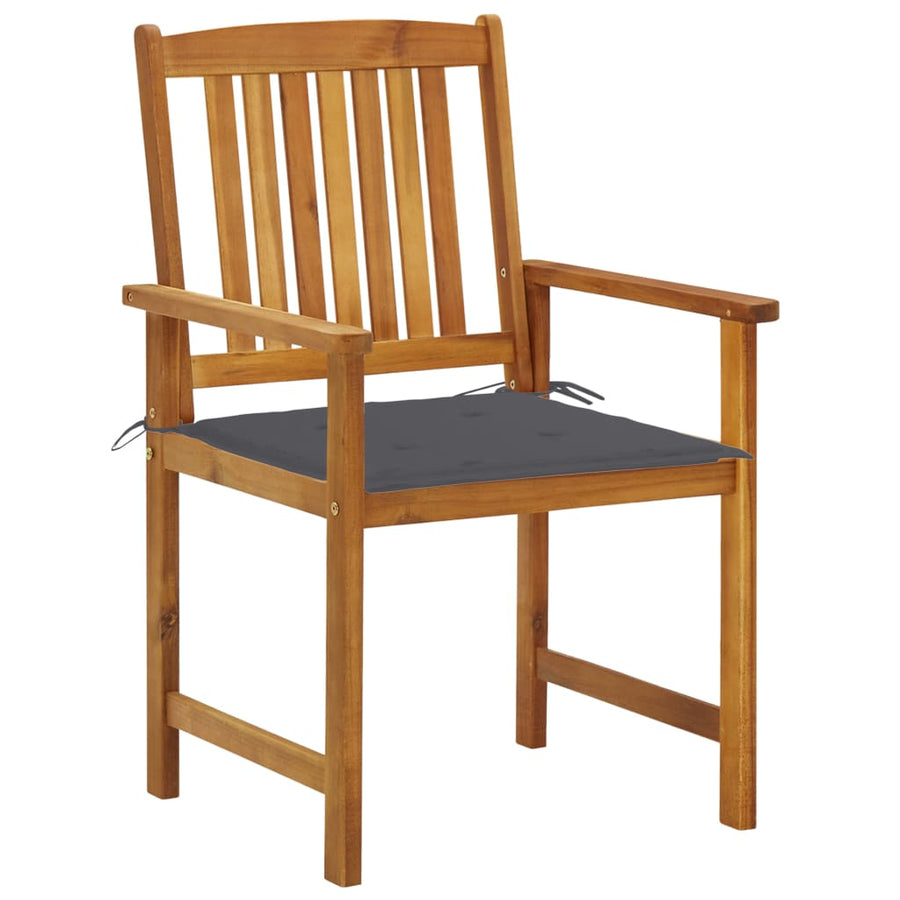 Tuinstoelen 2 St Met Kussens Massief Acaciahout 1 Antraciet