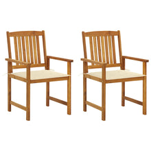 Tuinstoelen 2 St Met Kussens Massief Acaciahout 1 Crème