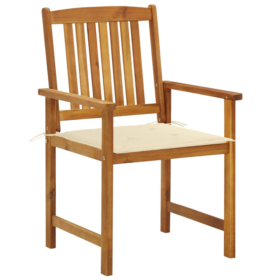 Tuinstoelen 2 St Met Kussens Massief Acaciahout 1 Crème