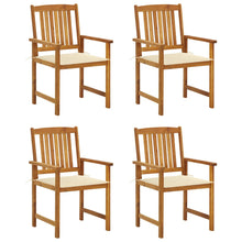 Tuinstoelen Met Kussens Massief Acaciahout 4 Crème