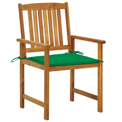 Tuinstoelen Met Kussens Massief Acaciahout 4 Groen