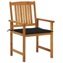 Tuinstoelen 2 St Met Kussens Massief Acaciahout Zwart