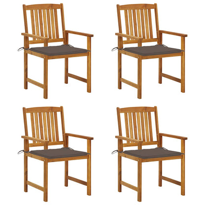 Tuinstoelen Met Kussens Massief Acaciahout 4 Taupe