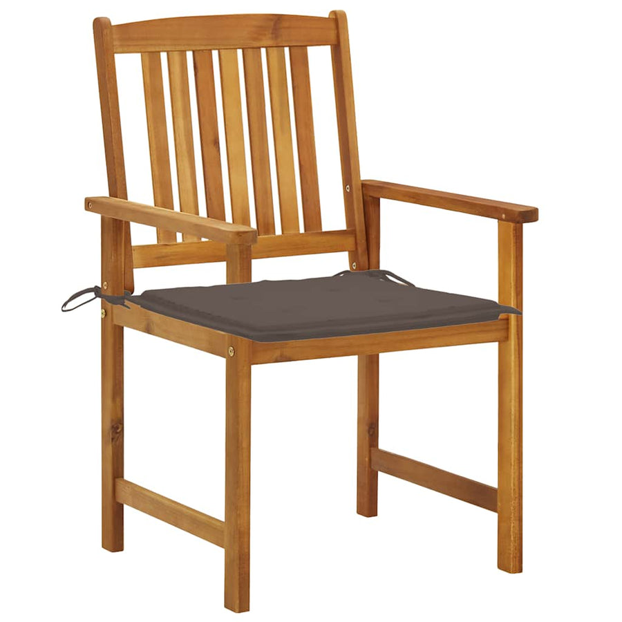 Tuinstoelen Met Kussens Massief Acaciahout 4 Taupe