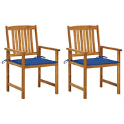 Garden chairs 2 pcs with cushions solid acacia wood
