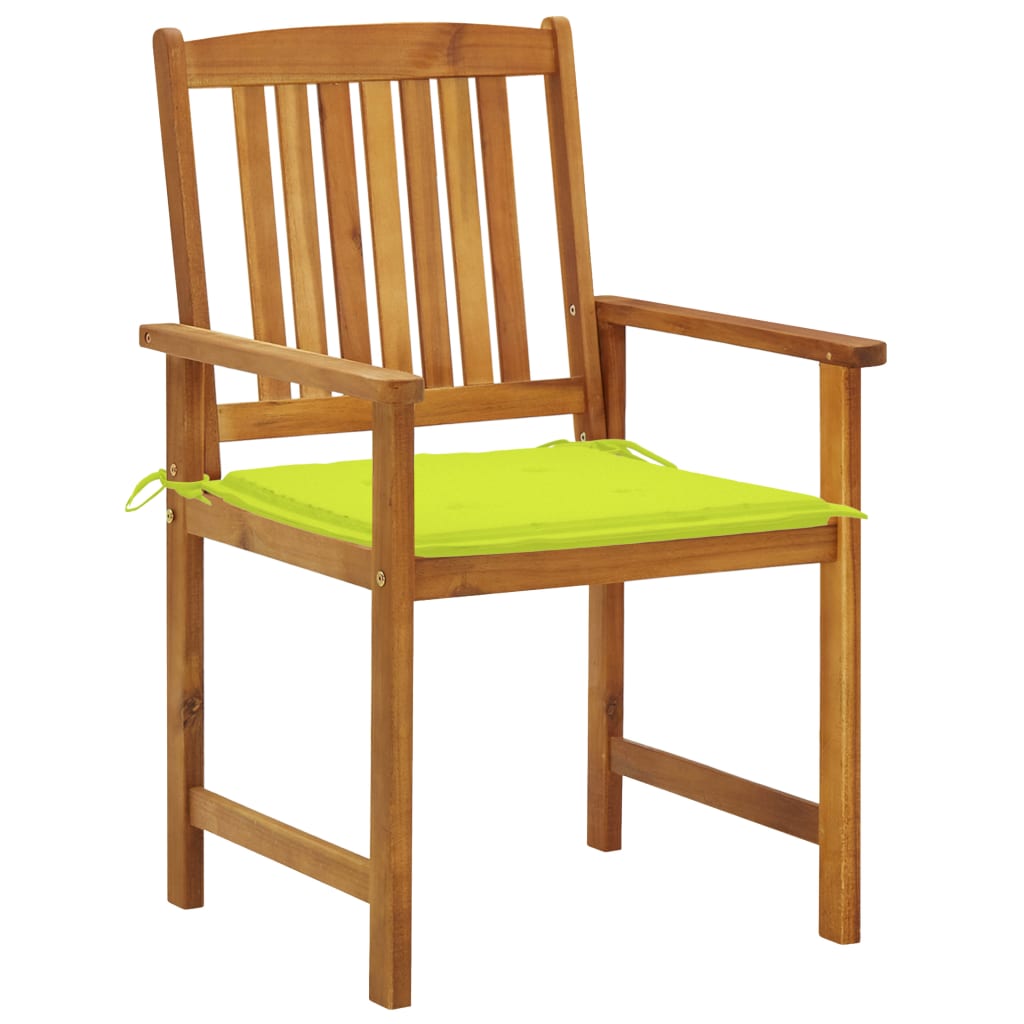 Tuinstoelen 2 St Met Kussens Massief Acaciahout Heldergroen