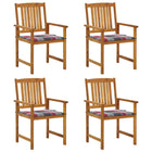 Tuinstoelen 4 st massief acaciahout