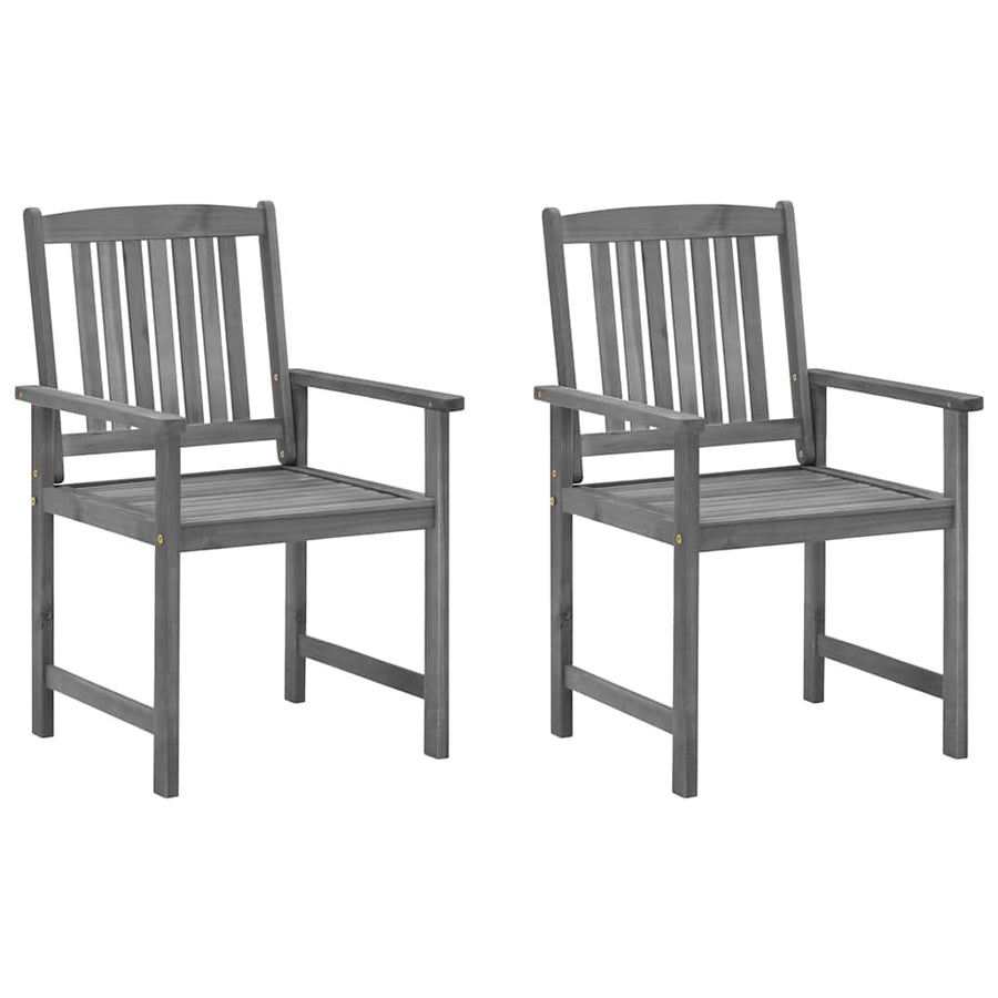 Tuinstoelen 2 St Met Kussens Massief Acaciahout Grijs 2