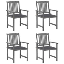 Tuinstoelen 4 St Met Kussens Massief Acaciahout Grijs Antraciet