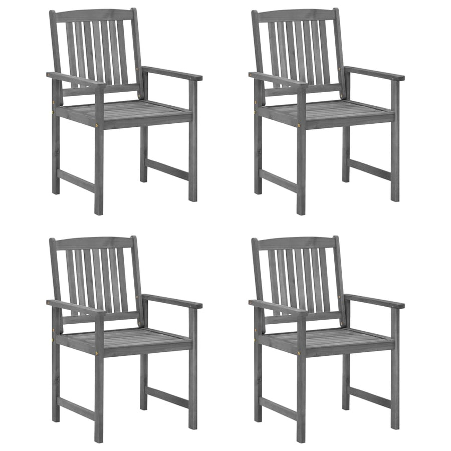 Tuinstoelen 4 St Met Kussens Massief Acaciahout Grijs Antraciet