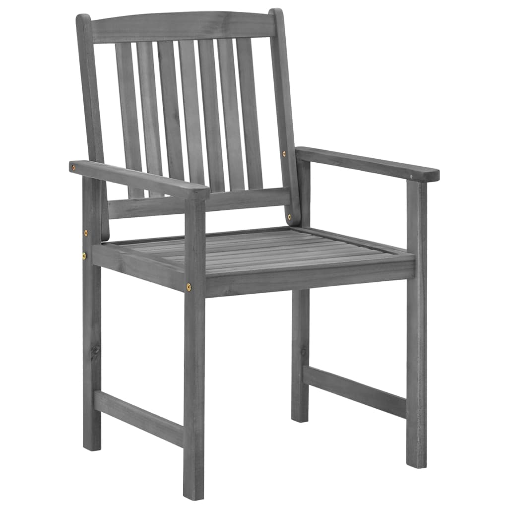 Tuinstoelen Met Kussens Massief Acaciahout Grijs 4 Crème