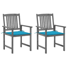 Tuinstoelen 2 St Met Kussens Massief Acaciahout Grijs 2