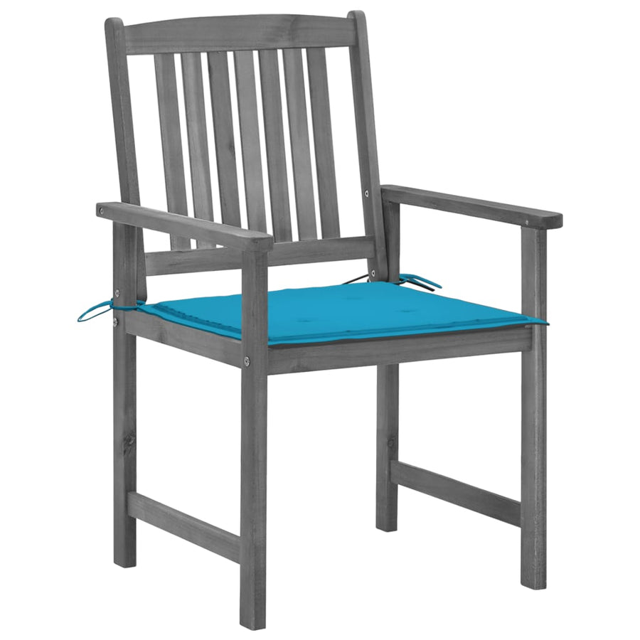 Tuinstoelen 2 St Met Kussens Massief Acaciahout Grijs 2