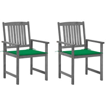 Tuinstoelen 2 St Met Kussens Massief Acaciahout Grijs 2