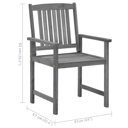 Tuinstoelen 2 St Met Kussens Massief Acaciahout Grijs 2