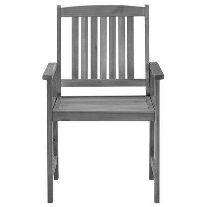 Tuinstoelen Met Kussens Massief Acaciahout Grijs 4 Groen