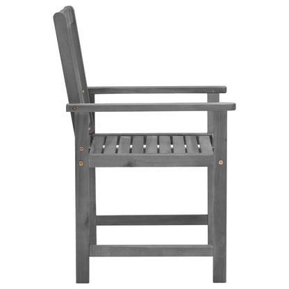 Tuinstoelen Met Kussens Massief Acaciahout Grijs 4 Groen