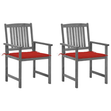 Tuinstoelen 2 St Met Kussens Massief Acaciahout Grijs 2