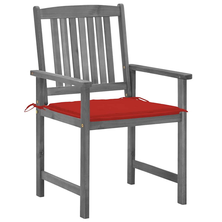 Tuinstoelen 2 St Met Kussens Massief Acaciahout Grijs 2